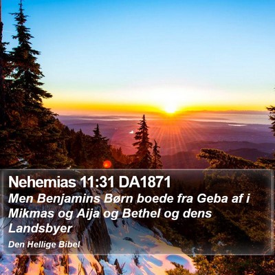 Nehemias 11:31 DA1871 Bible Verse Image