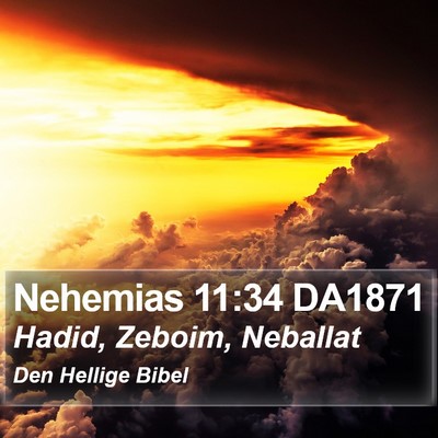 Nehemias 11:34 DA1871 Bible Verse Image