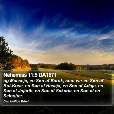 Nehemias 11:5 DA1871 Bible Verse Image