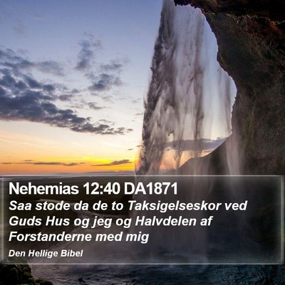 Nehemias 12:40 DA1871 Bible Verse Image