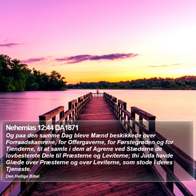 Nehemias 12:44 DA1871 Bible Verse Image