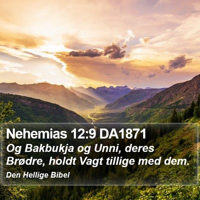 Nehemias 12:9 DA1871 Bible Verse Image