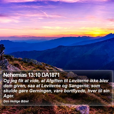 Nehemias 13:10 DA1871 Bible Verse Image