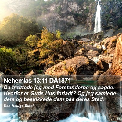 Nehemias 13:11 DA1871 Bible Verse Image