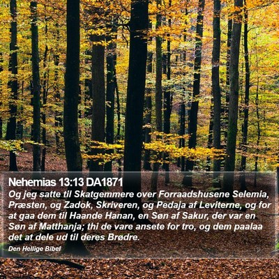 Nehemias 13:13 DA1871 Bible Verse Image