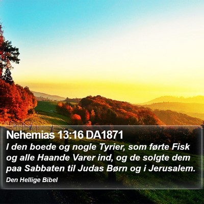 Nehemias 13:16 DA1871 Bible Verse Image