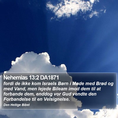 Nehemias 13:2 DA1871 Bible Verse Image
