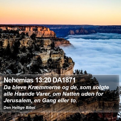 Nehemias 13:20 DA1871 Bible Verse Image