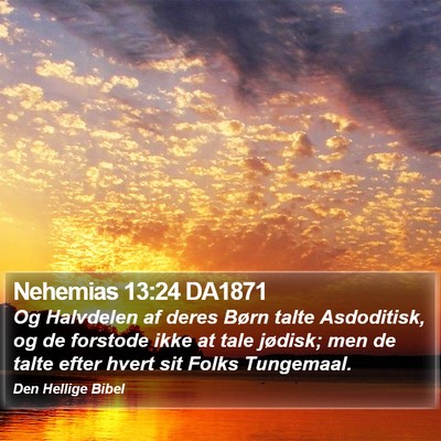 Nehemias 13:24 DA1871 Bible Verse Image