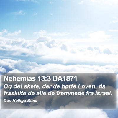 Nehemias 13:3 DA1871 Bible Verse Image