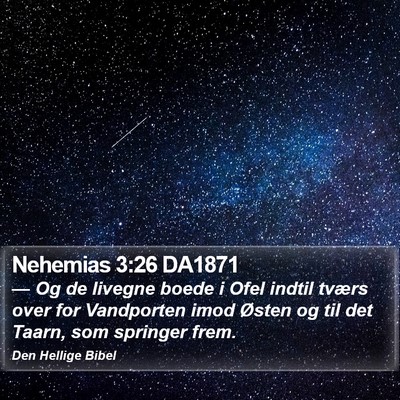Nehemias 3:26 DA1871 Bible Verse Image