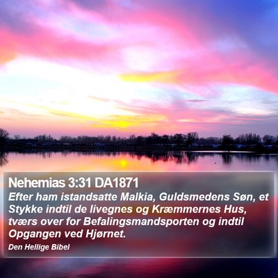Nehemias 3:31 DA1871 Bible Verse Image