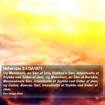 Nehemias 3:4 DA1871 Bible Verse Image