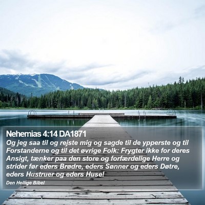 Nehemias 4:14 DA1871 Bible Verse Image
