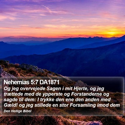 Nehemias 5:7 DA1871 Bible Verse Image