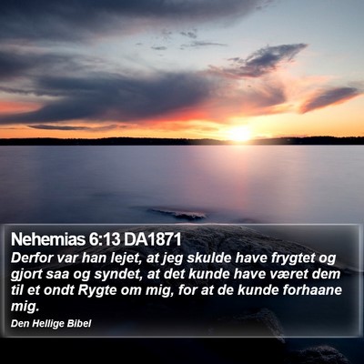 Nehemias 6:13 DA1871 Bible Verse Image