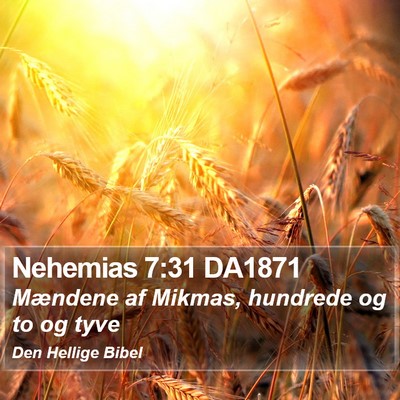 Nehemias 7:31 DA1871 Bible Verse Image
