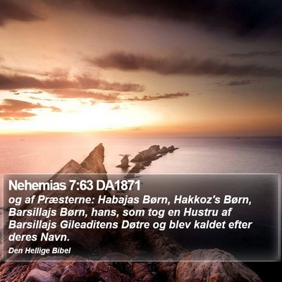 Nehemias 7:63 DA1871 Bible Verse Image