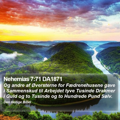 Nehemias 7:71 DA1871 Bible Verse Image