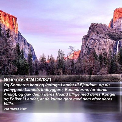 Nehemias 9:24 DA1871 Bible Verse Image