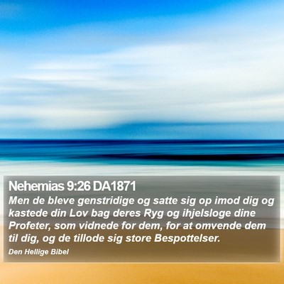 Nehemias 9:26 DA1871 Bible Verse Image