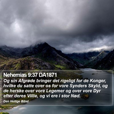 Nehemias 9:37 DA1871 Bible Verse Image