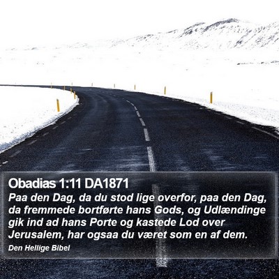 Obadias 1:11 DA1871 Bible Verse Image