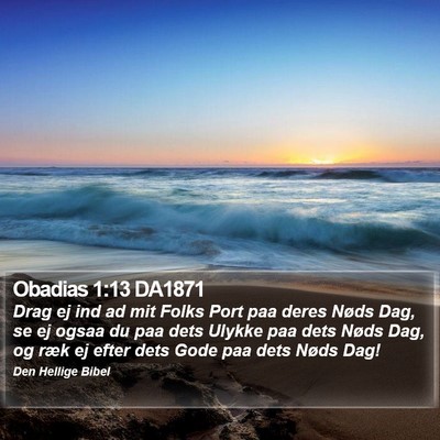 Obadias 1:13 DA1871 Bible Verse Image