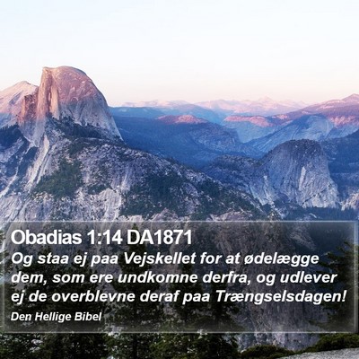 Obadias 1:14 DA1871 Bible Verse Image
