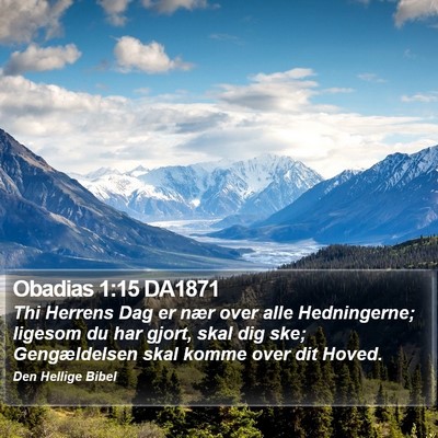 Obadias 1:15 DA1871 Bible Verse Image