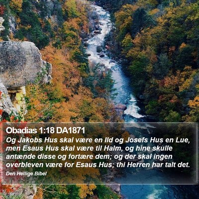 Obadias 1:18 DA1871 Bible Verse Image