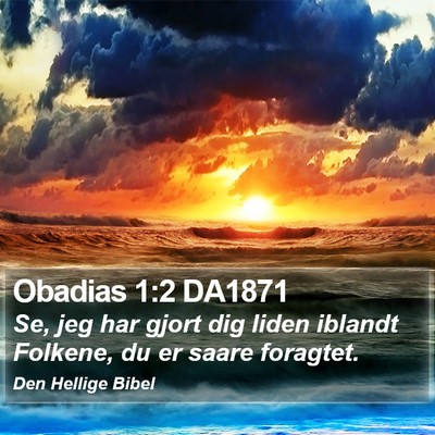Obadias 1:2 DA1871 Bible Verse Image