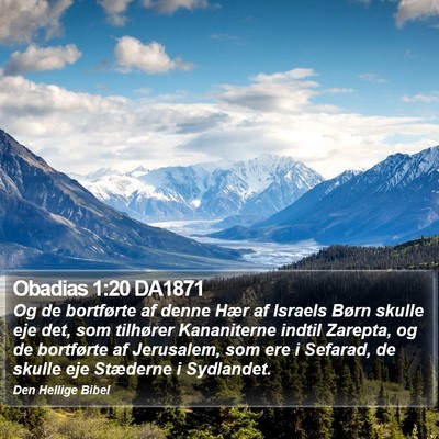Obadias 1:20 DA1871 Bible Verse Image