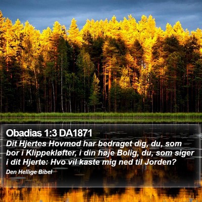 Obadias 1:3 DA1871 Bible Verse Image