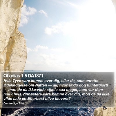 Obadias 1:5 DA1871 Bible Verse Image