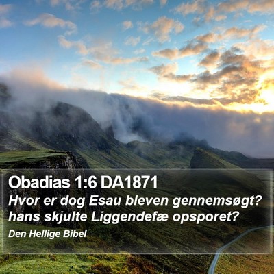 Obadias 1:6 DA1871 Bible Verse Image
