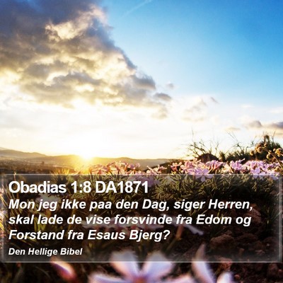Obadias 1:8 DA1871 Bible Verse Image