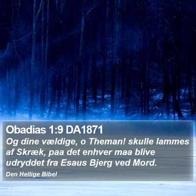 Obadias 1:9 DA1871 Bible Verse Image