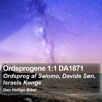 Ordsprogene 1:1 DA1871 Bible Verse Image