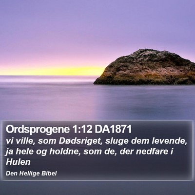 Ordsprogene 1:12 DA1871 Bible Verse Image