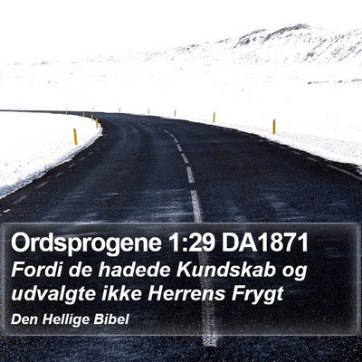Ordsprogene 1:29 DA1871 Bible Verse Image