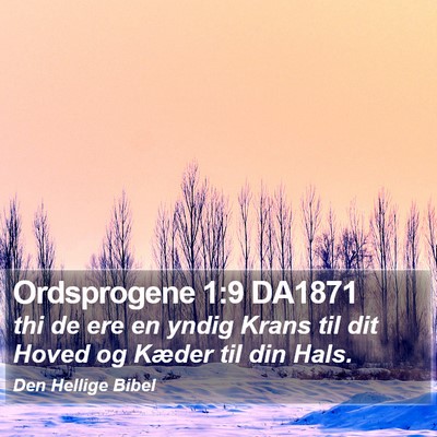 Ordsprogene 1:9 DA1871 Bible Verse Image