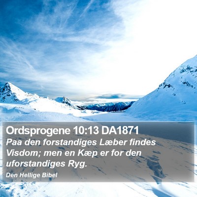 Ordsprogene 10:13 DA1871 Bible Verse Image
