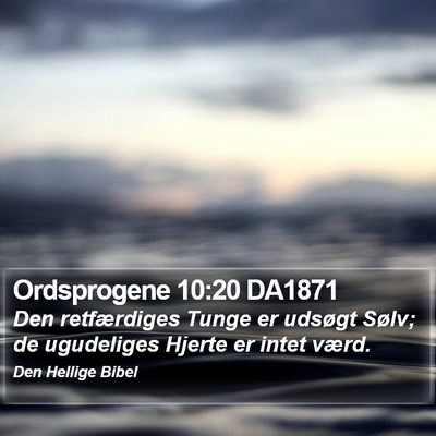 Ordsprogene 10:20 DA1871 Bible Verse Image