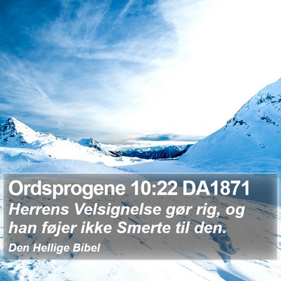 Ordsprogene 10:22 DA1871 Bible Verse Image