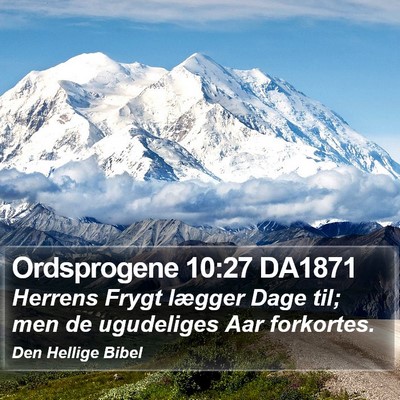 Ordsprogene 10:27 DA1871 Bible Verse Image