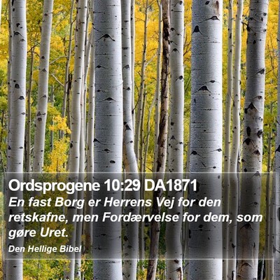 Ordsprogene 10:29 DA1871 Bible Verse Image