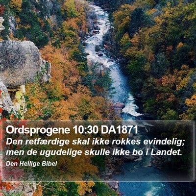 Ordsprogene 10:30 DA1871 Bible Verse Image
