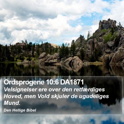 Ordsprogene 10:6 DA1871 Bible Verse Image