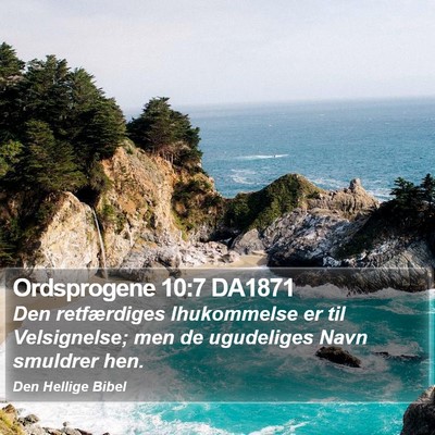 Ordsprogene 10:7 DA1871 Bible Verse Image